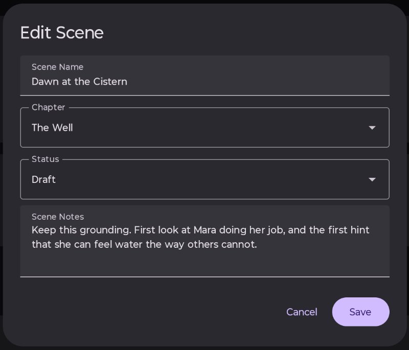 Edit scene settings.
