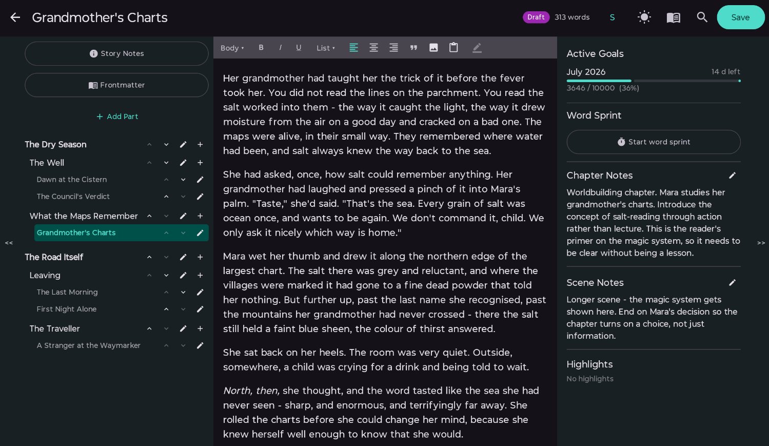 Scene editor with content in the scene showing.
