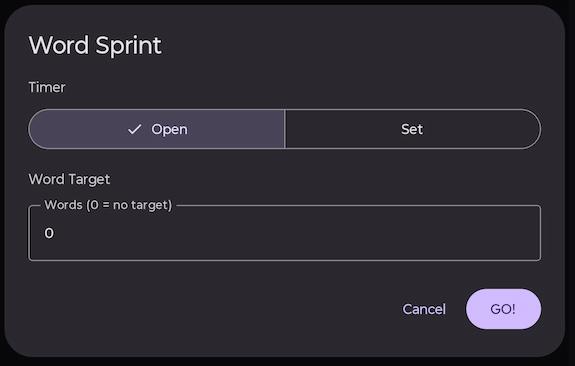 Sprint timer open