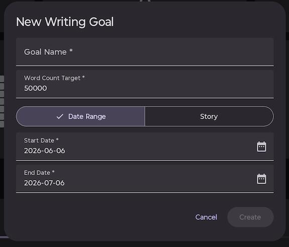 Time goal settings.